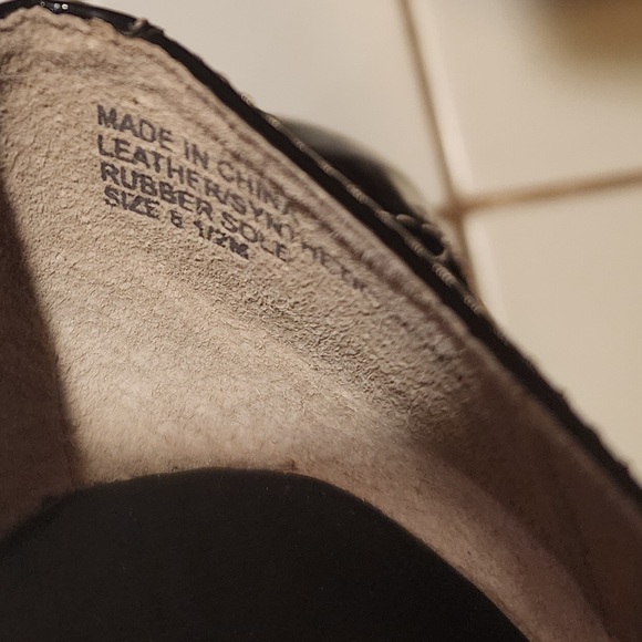 MICHAEL Michael Kors Peep Toe Oxford Black Patent Leather Heels 8.5 - Picture 10 of 12